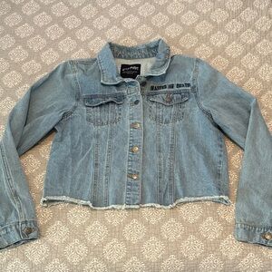 Harry Potter Master Of Death Cropped Denim Jacket